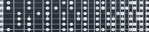 C Major scale fretboard diagram